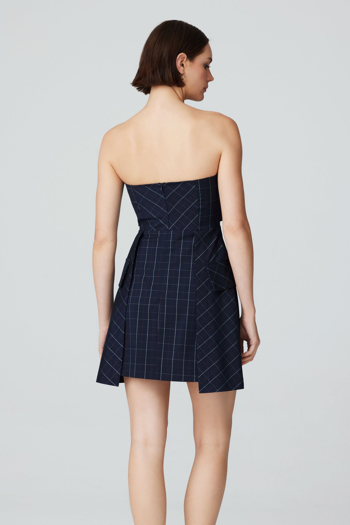 
                  
                    Bella Wool Check Navy Dress
                  
                