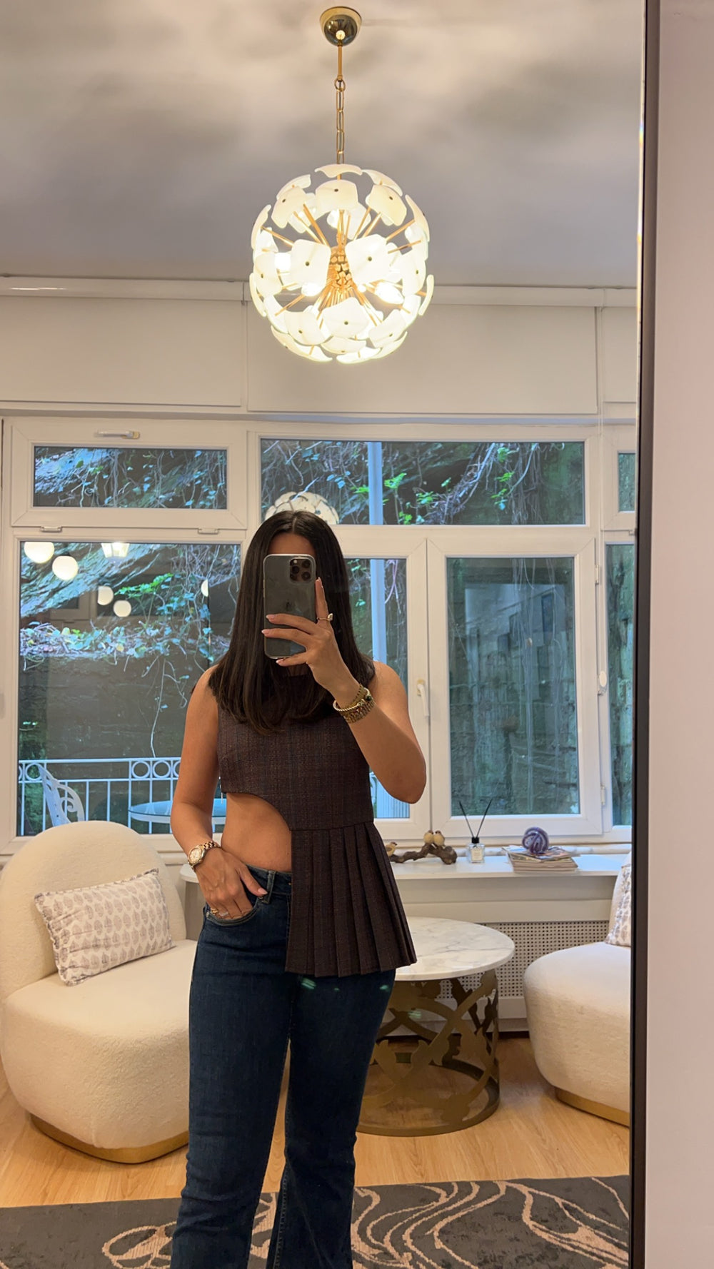 Pleated Crop Top