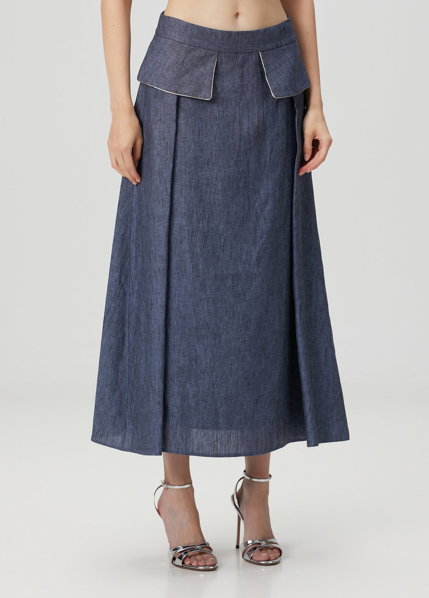 
                  
                    Atlas Midi Linen Skirt
                  
                