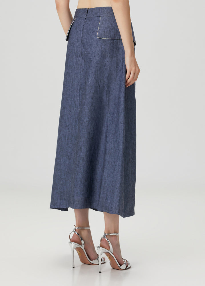 
                  
                    Atlas Midi Linen Skirt
                  
                