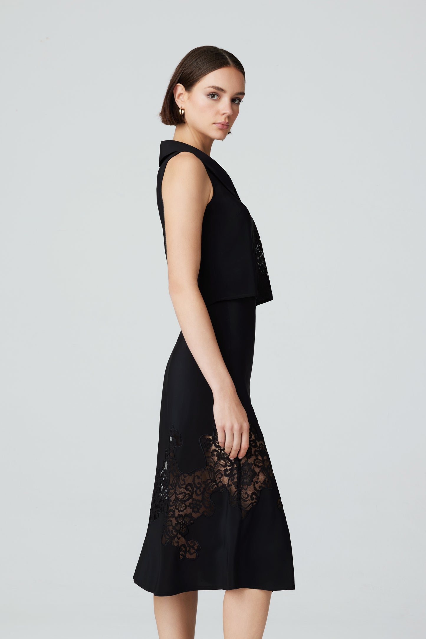 
                  
                    Zoe Silk Skirt With Lace Embroidery
                  
                