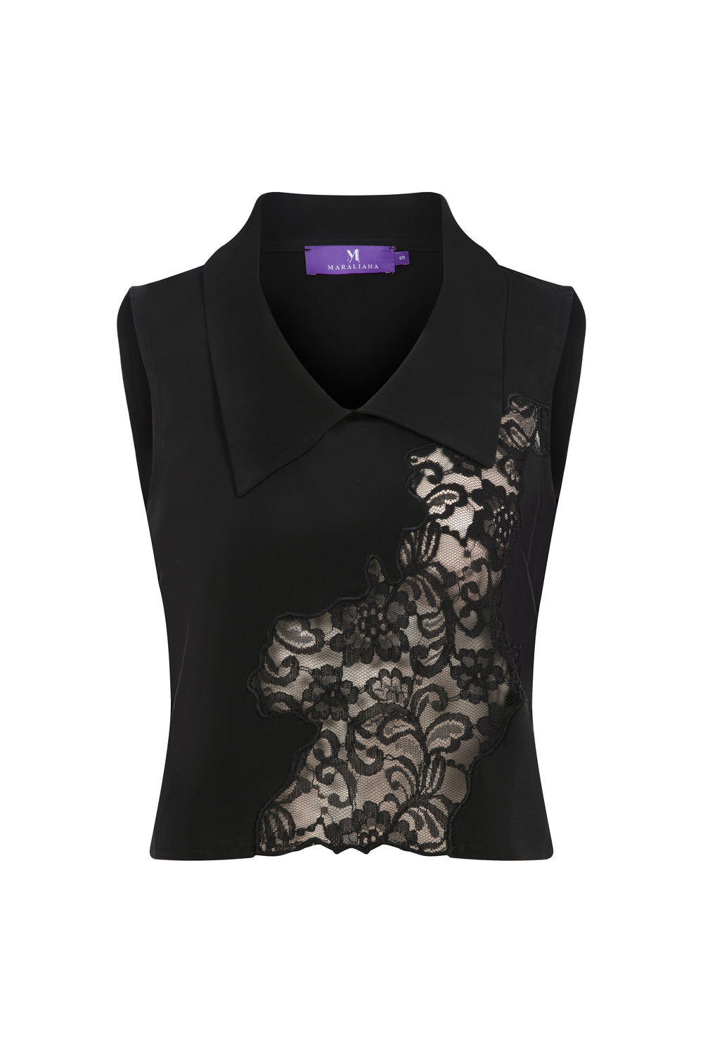 Zoe Silk Top With Lace Embroidery