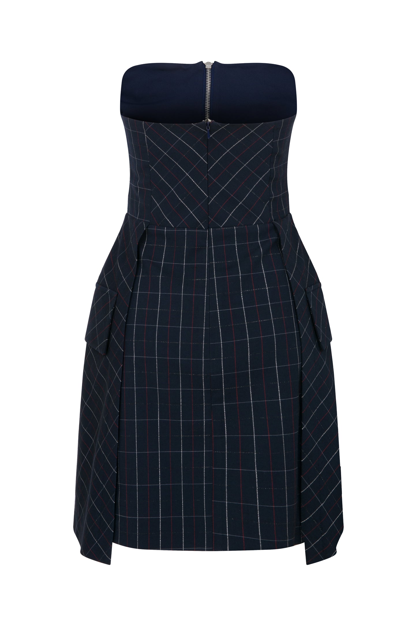 
                  
                    Bella Wool Check Navy Dress
                  
                