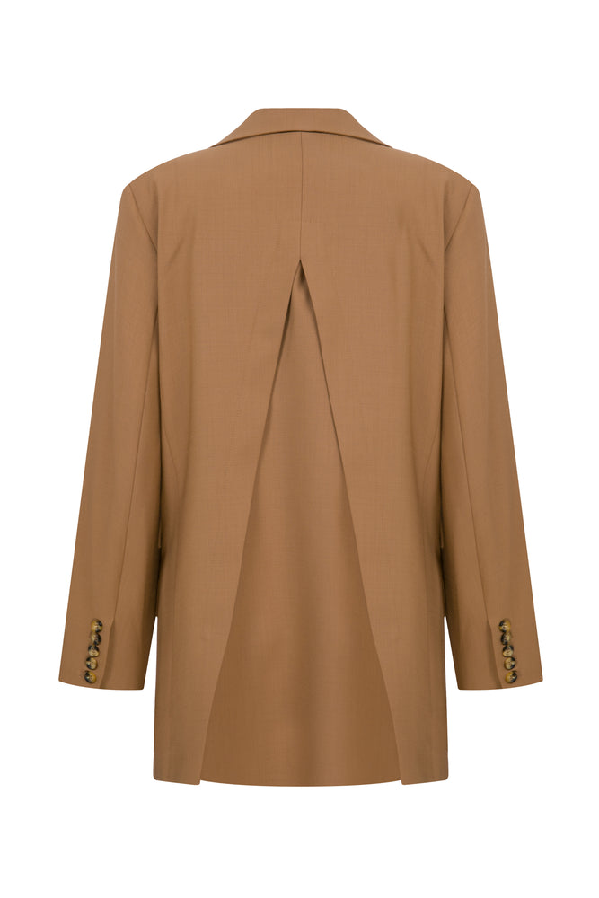 
                  
                    Anka Wool Camel Jacket With Embroidery
                  
                