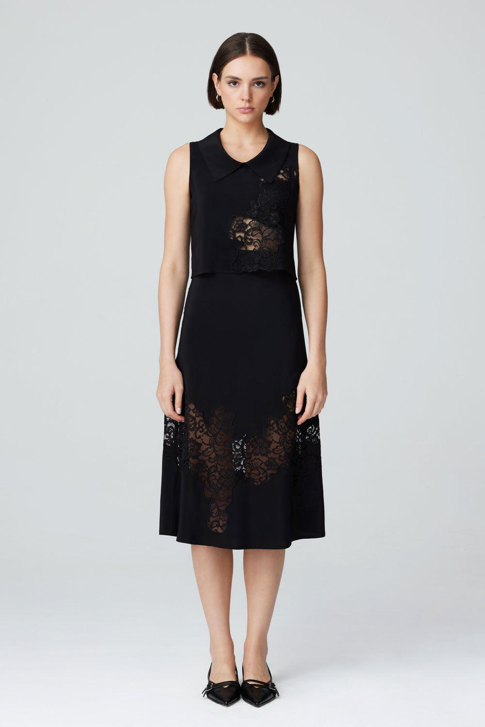 Zoe Silk Skirt With Lace Embroidery