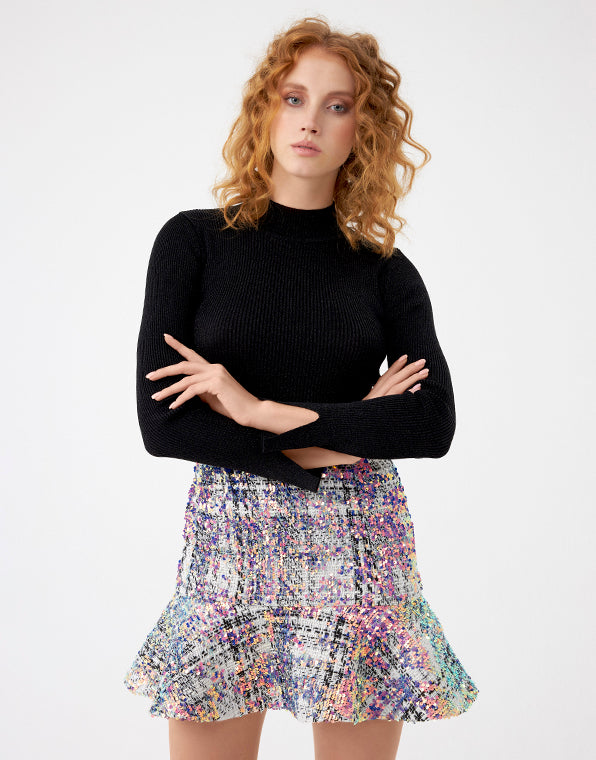 
                  
                    Boucle’-Tweed Mini Skirt
                  
                