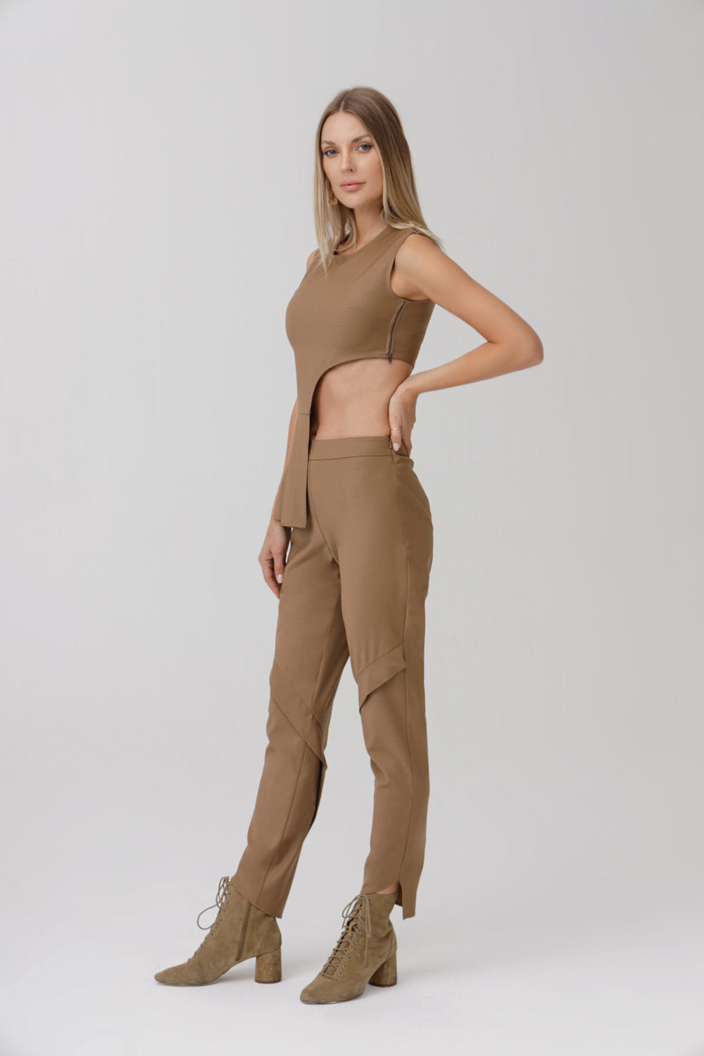 Pleated Crop Top